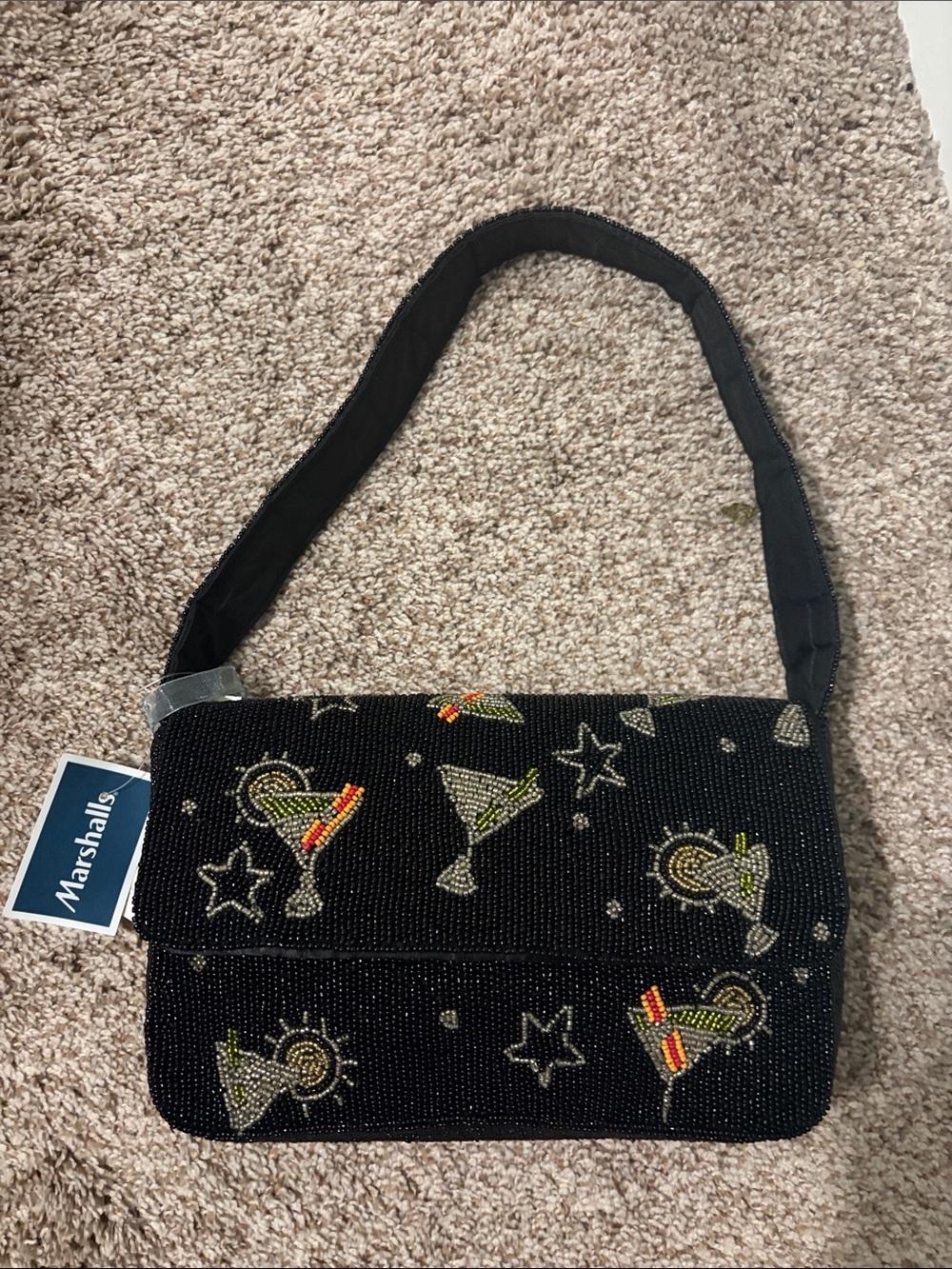 Marshall’s martini beaded bag NWT